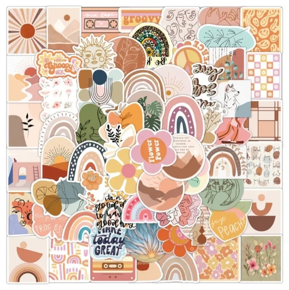 50 Stickers | Waterproof | No Repeats | Durable | Reusable | Brand New